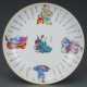 Qing Dynasty pastel glaze character story porcelain plate - Foto 1