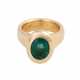 Ring mit oval fac. Smaragd von ca. 4,3 ct und guter Farbe, - Foto 1