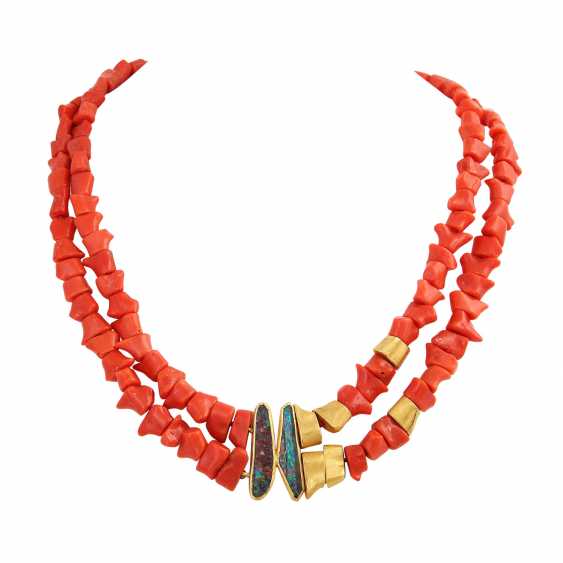 bright coral necklace