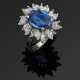 Eleganter Juwelenring mit kornblumenblauem Saphir - Foto 1