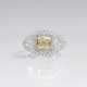Fancy-Diamant-Ring mit Brillant-Besatz - Foto 1