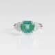 Kolumbianischer Smaragd-Ring mit Brillanten - photo 1
