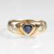 Gold-Ring mit Saphir-Herz und Brillanten - Foto 1
