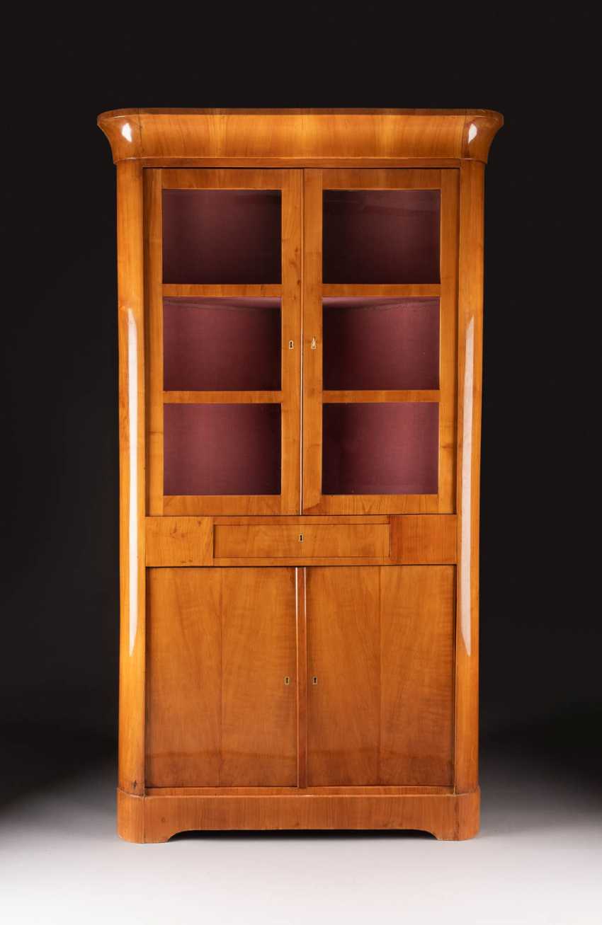 Auction Lot 1585 Large Biedermeier Vitrine Corner Cabinet From