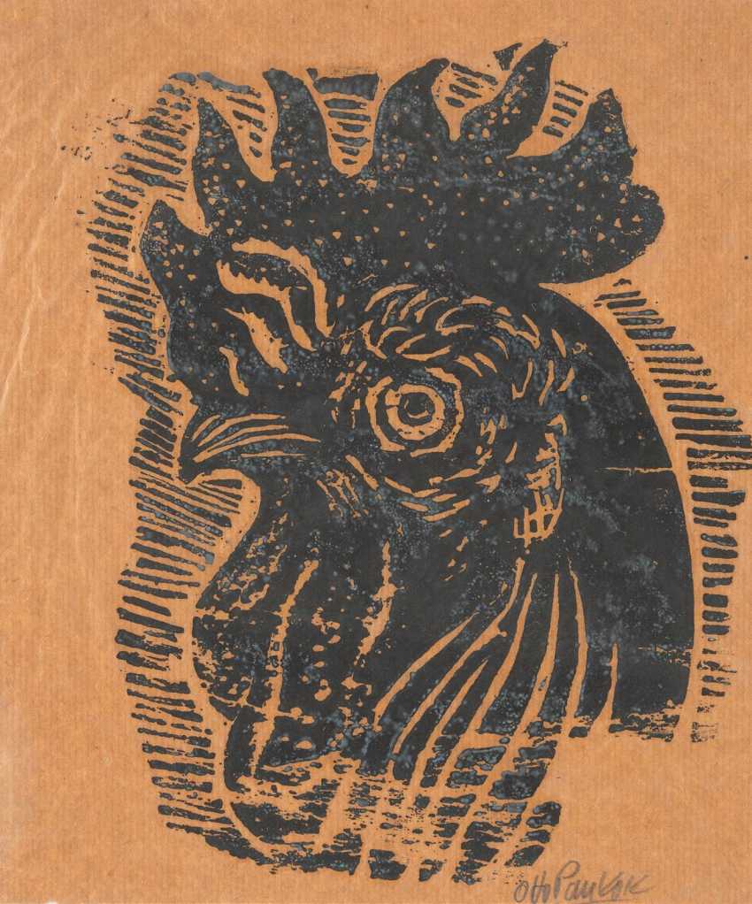 OTTO PANKOK 1893 Mülheim/Ruhr 1966 Wesel TÊTE d'UN COQ — acheter en OTTO PANKOK 1893 Mülheim/Ruhr 1966 Wesel TÊTE d'UN COQ — acheter en