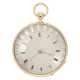 Taschenuhr: große, hochfeine französische Repetier-Uhr mit besonderem, dezentralen Zifferblatt, ca. 1800 - Foto 1