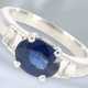 Ring: attraktiver vintage Saphir/Diamant-Ring, ca. 2,3ct, Saphir von schöner Farbe und Qualität, Handarbeit, 18K Weißgold, NP ca.3200€ - Foto 1