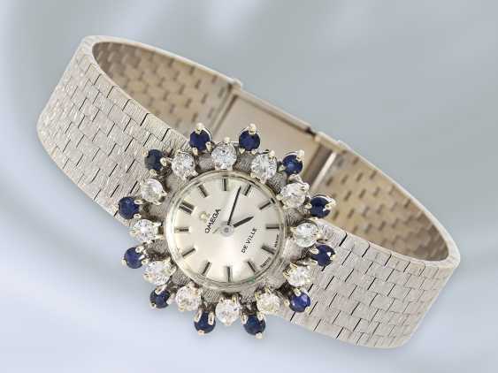 Auction Watch Luxury Model Of A Vintage Omega De Ville Ladies Watch With Diamond And Sapphire Trim Approx 1970 Buy Online By Veryimportantlot Com Auction Catalog 172nd Auction Exquisite Jewelry Antique