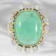 Ring: dekorativer, handgearbeiteter vintage Damenring mit Diamanten und großem Smaragd von ca.14ct - photo 1