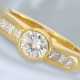 Ring: wertvoller Goldschmiedering mit hochwertigem Diamant-/Brillantbesatz, zusammen ca. 1,15ct, Handarbeit - Foto 1