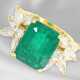 Ring: bedeutender vintage Smaragd/Diamant-Goldschmiedering, ca. 7,32ct, inklusive Zertifikat von 2007 - photo 1