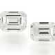 Diamant: Paar hochfeiner Emerald-Cut Diamanten, 1,24ct & 1,22ct, Top Crystal/VS-VVS, mit aktuellen DPL Zertifikaten - фото 1