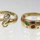 2 Damen Ringe mit Besatz - Gelbgold 333 - photo 1