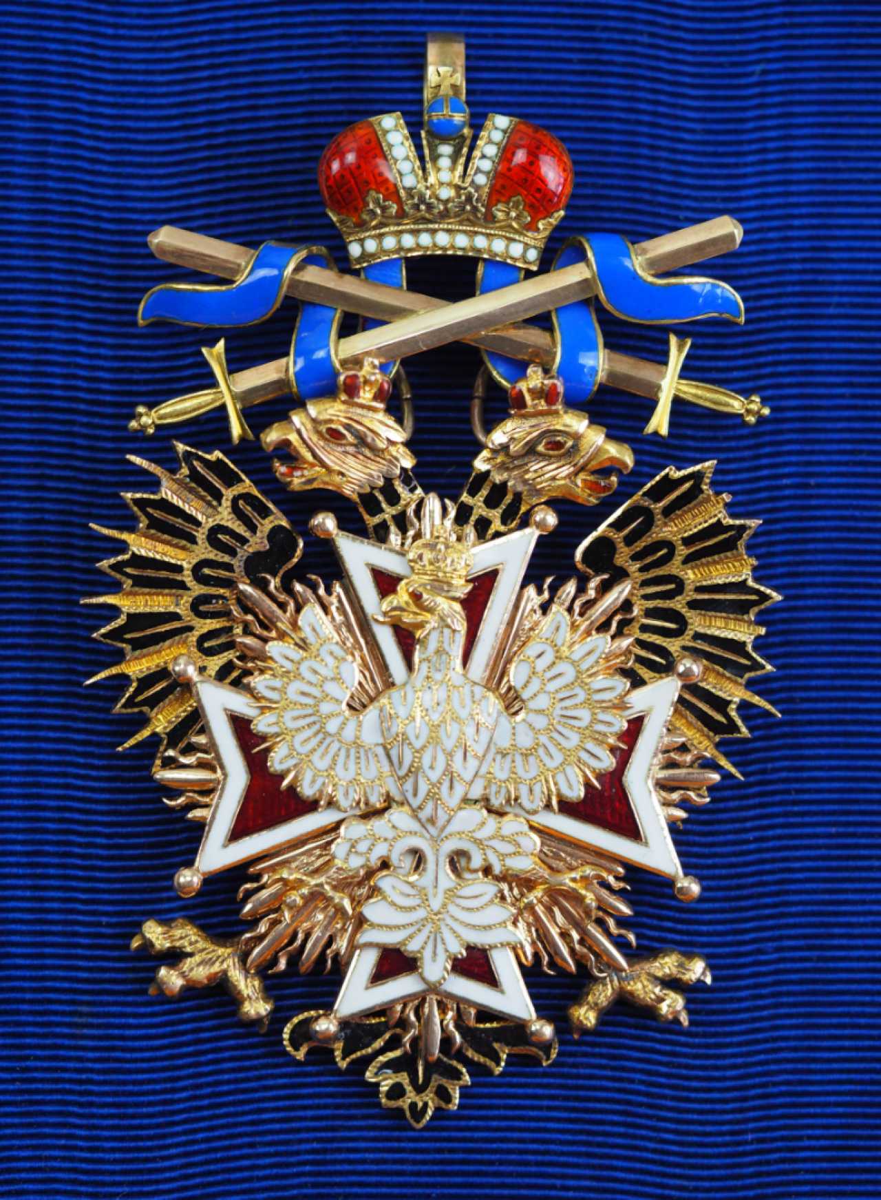 Russia: Imperial and Royal order of the White eagle, set with swords ...