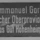 Stuttgart / Hohenheim: Emailschild des Garbenhof. - Foto 1