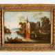 Marc Baets (18th century)- circle Church with farmers and boats by a river - photo 1