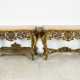 Pair of French Console tables wood curved and gilded - фото 1