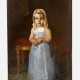 Arthur Halmi (1866-1936) portrait of a young girl oil on canvas signed upper right - photo 1