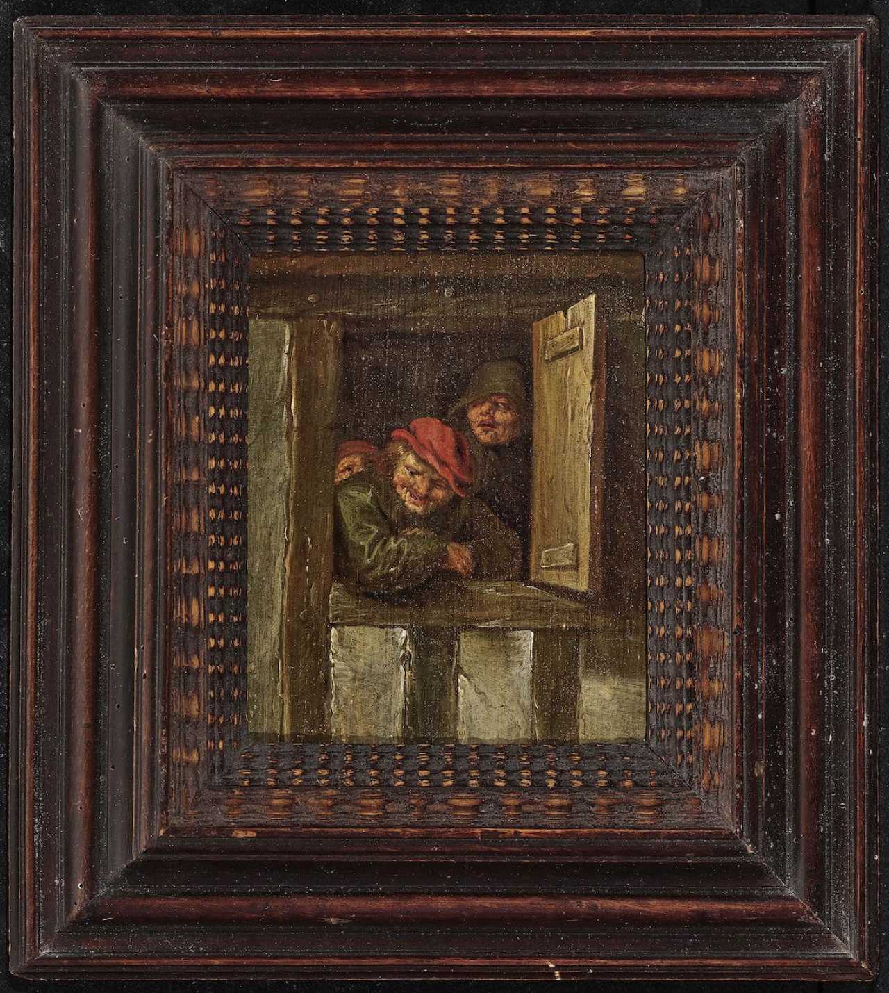 Auktion Drei Bauern am Fenster. Art des Brouwer, Adriaen