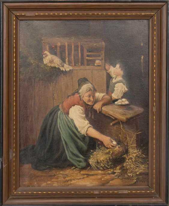 K Sommer Im Huhnerstall Ol Auf Leinwand Gerahmt Signiert Und Datiert Online Bei Auktion Kaufen Auktionskatalog Kunst Und Antiquitaten Vom 09 19 Foto Preis Von Auktionslos 1 Bei Veryimportantlot Com