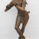 SKULPTUR, Bewegte Gestalt auf Sockel, Bronze, 20. Jahrhundert - Foto 1