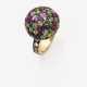 Fancy Ring mit vielfarbigen Edelsteinen und Brillanten Italien, 1990er Jahre - Foto 1