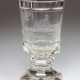 Andenkenglas Giebichenstein, Trinkglas Weißglas mit Ätzdekor und Gravur - photo 1