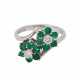 Ring aus Smaragdblüten und 2 Diamanten - photo 1