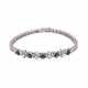 Armband mit 5 oval fac. Saphiren und 32 Brillanten, zusammen ca. 0,88 ct, - photo 1