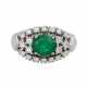 Ring mit Smaragd ca. 1,3 ct und Brillanten - photo 1