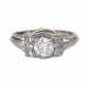 Ring mit Brillanten, zentral ca. 0,95 ct, - Foto 1