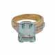 Ring mit Aquamarin von ca. 6 ct im achteckigen Treppenschliff, - фото 1