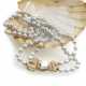Doppelreihige Perlenkette mit Diamantschliesse - Foto 1