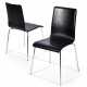 Zwei Stühle,Schwarzer Leder- - Foto 1