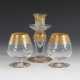 Leuchter und 2 Cognac-Gläser "Thistle Gold", ST LOUIS - photo 1