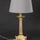 Tischlampe mit Neoromanik-Bronzeleuchter als Lampenfuß - Foto 1