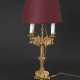 Tischlampe mit Neoromanik-Bronzeleuchter als Lampenfuß - Foto 1