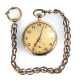 Goldene Taschenuhr mit Uhrenkette, MOVADO - Foto 1