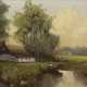 Niederländischer Maler 20 Jh: Angler am Teich - photo 1