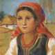 Russischer Maler: Mädchenbildnis - Foto 1