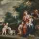 Die Heilige Familie mit dem Johannesknaben und Engeln , Flämisch (Peeter van Avont, 1600 Mechelen - 1652 Deurne [Antwerpen], Umkreis?) 17. Jahrhundert - Foto 1