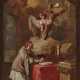 Hl. Johannes Nepomuk in Anbetung des Kreuzes Wohl Bozzetto für ein Altarbild. , Süddeutsch (?) 18. Jahrhundert - photo 1