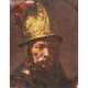 ROSENTHAL(?) Porzellanbildplatte "Der Mann mit dem Goldhelm", Mitte 20. Jahrhundert., - Foto 1