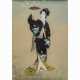 JAPAN, 1. Hälfte 20. Jahrhundert, Malerei einer Geisha, - photo 1