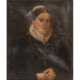 MALER/IN 18./19. Jahrhundert, "Dame mit weißer Spitzenhaube und -kragen", - Foto 1
