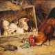 VALTER, FREDERICK E. (um 1850/60-1930, englischer Maler), "Hühnervieh vor dem Stall", - фото 1
