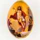 Porzellan-Osterei mit Auferstehung Christi und vergoldeter Rückseite - фото 1