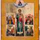 Feingemalte Ikone des heiligen Arztpatrons Pantelejmon mit Szenen aus seinem Leben - photo 1