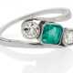 C. A. Beumers. Smaragd-Diamant-Ring - Foto 1