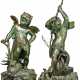 Ein Paar feine Skulpturen Herkules und Poseidons, Frankreich, 19. Jahrhundert - Foto 1